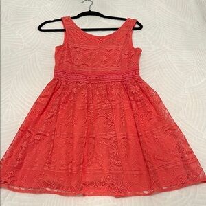 Coral Lace Dress